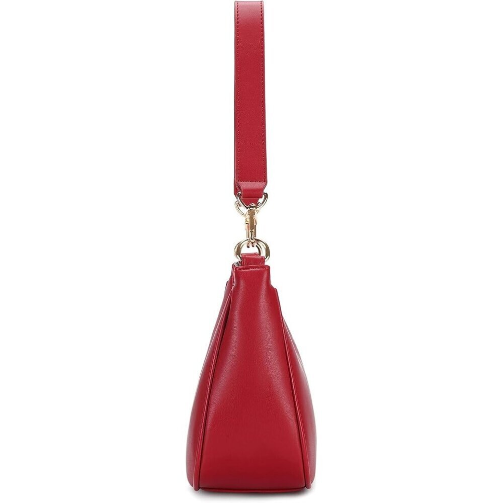 Women Red-G Imported Polyester Pu Leather Zipper Closure Cute Mini Tote Handbag - Picture 4 of 6